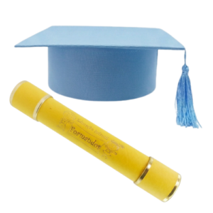 Kit Capelo Azul Claro e Canudo Educação Infantil Formandos - Imagem 9