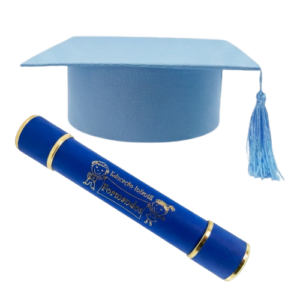 Kit Capelo Azul Claro e Canudo Educação Infantil Formandos - Imagem 7