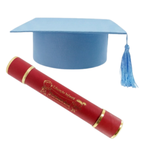 Kit Capelo Azul Claro e Canudo Educação Infantil Formandos - Imagem 12