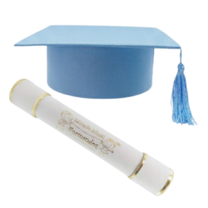 Kit Capelo Azul Claro e Canudo Educação Infantil Formandos - Imagem 5