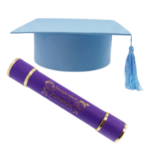 Kit Capelo Azul Claro e Canudo Educação Infantil Formandos - Imagem 3