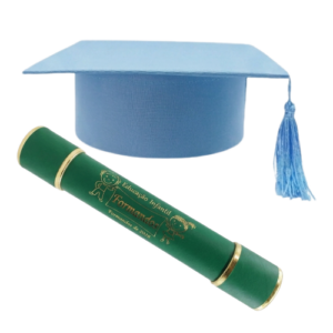 Kit Capelo Azul Claro e Canudo Educação Infantil Formandos - Imagem 6