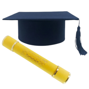 Kit Capelo Azul Escuro e Canudo Educação Infantil Formandos - Imagem 8