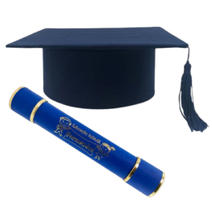 Kit Capelo Azul Escuro e Canudo Educação Infantil Formandos - Imagem 6
