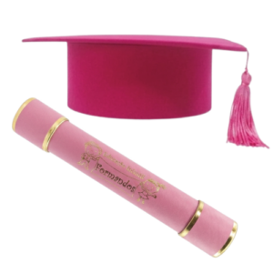 Kit Capelo Rosa e Canudo Educação Infantil Formandos - Imagem 13