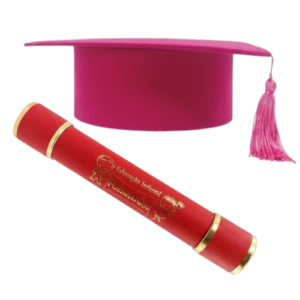 Kit Capelo Rosa e Canudo Educação Infantil Formandos - Imagem 10